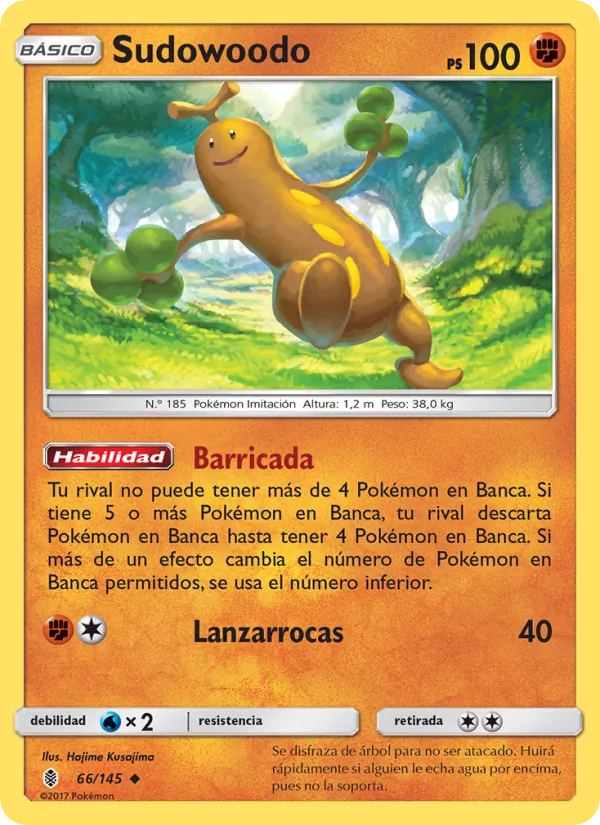 Carta Sudowoodo de la expansión Albor de Guadianes, número 66/145