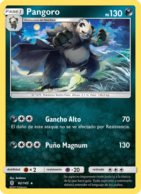 Carta Pangoro de la expansión Albor de Guadianes, número 82/145