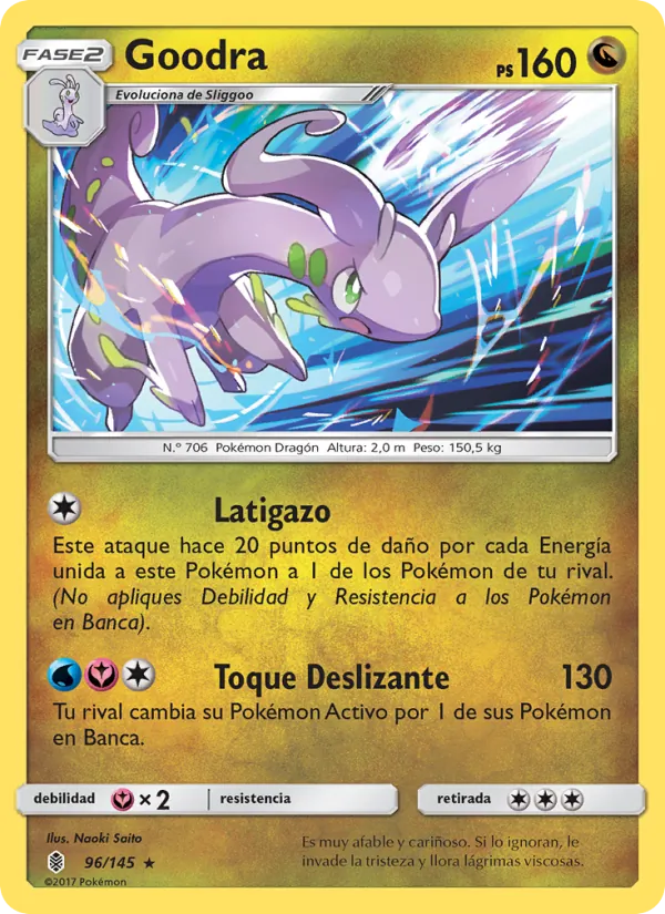 Carta Goodra de la expansión Albor de Guadianes, número 96/145