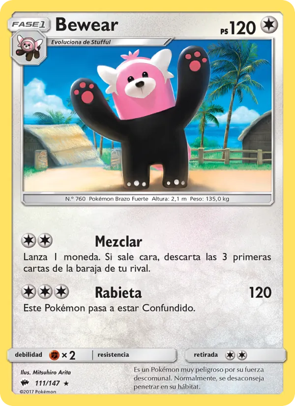 Carta Bewear de la expansión Sombras Ardientes, número 111/147