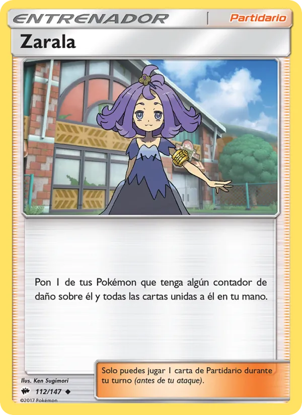Carta Zarala de la expansión Sombras Ardientes, número 112/147