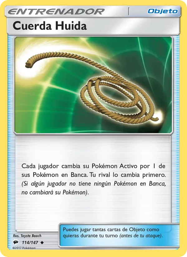 Carta Cuerda Huida de la expansión Sombras Ardientes, número 114/147