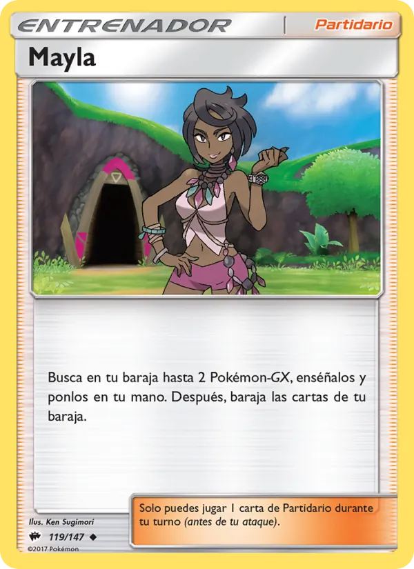 Carta Mayla de la expansión Sombras Ardientes, número 119/147