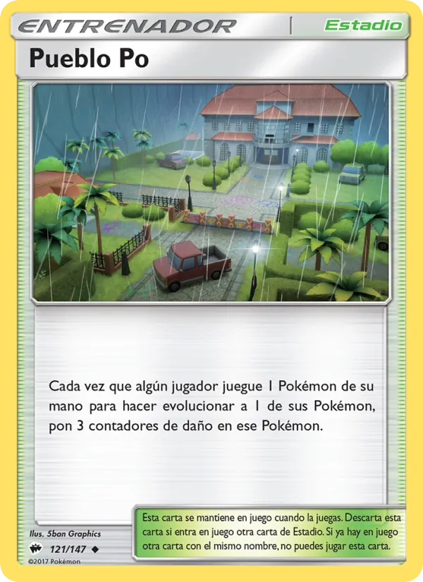 Carta Pueblo Po de la expansión Sombras Ardientes, número 121/147