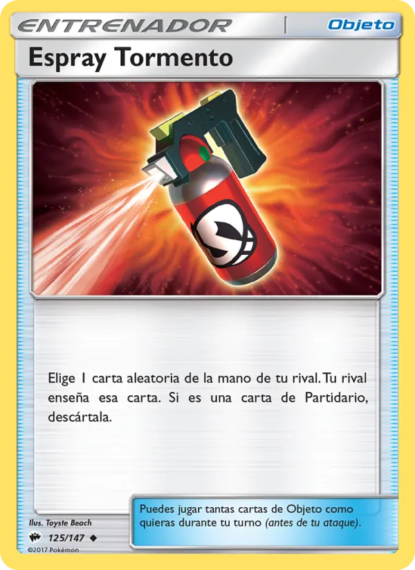 Carta Espray Tormento de la expansión Sombras Ardientes, número 125/147