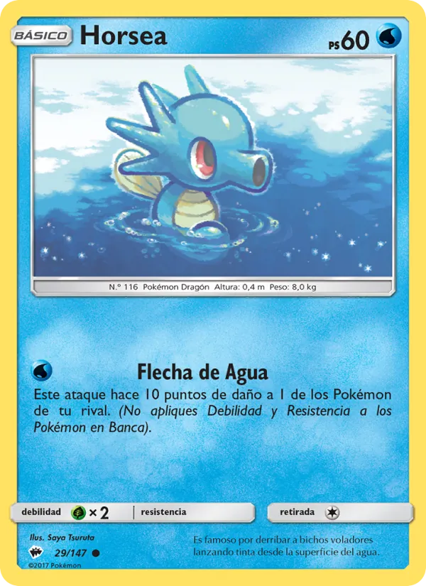 Carta Horsea de la expansión Sombras Ardientes, número 29/147