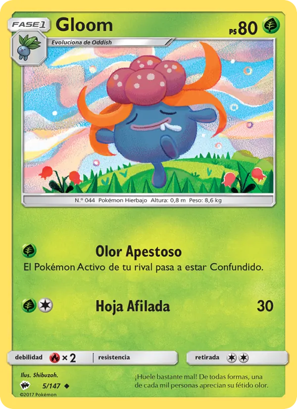 Carta Gloom de la expansión Sombras Ardientes, número 5/147
