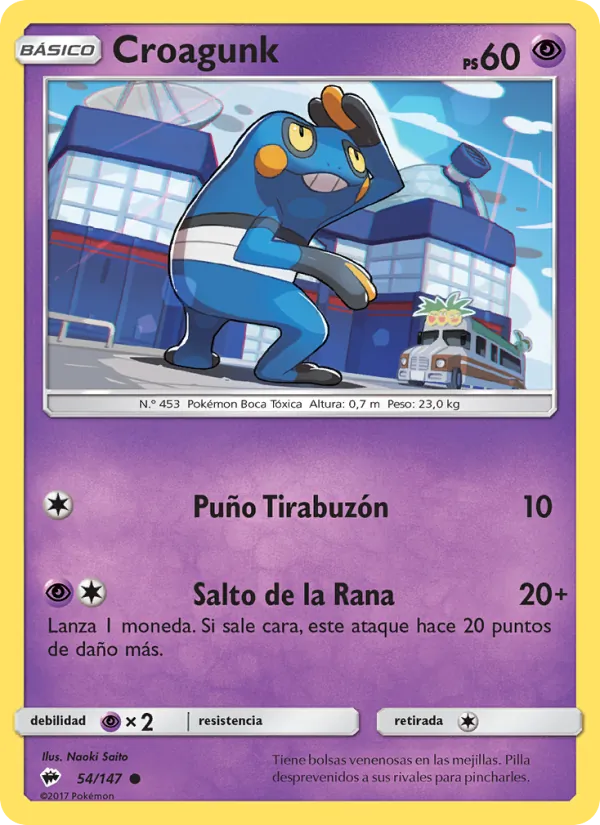 Carta Croagunk de la expansión Sombras Ardientes, número 54/147
