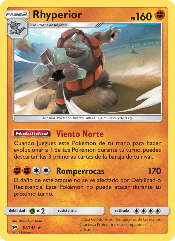 Carta Rhyperior de la expansión Sombras Ardientes, número 67/147