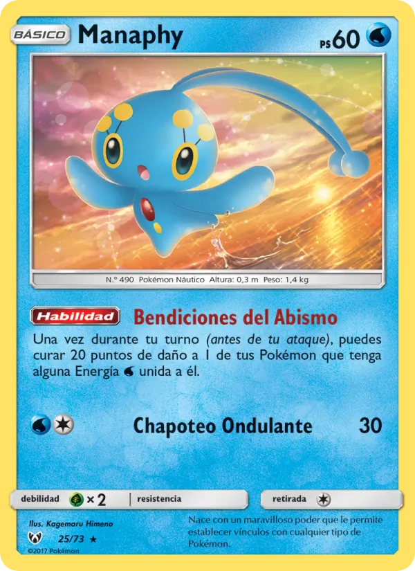 Carta Manaphy de la expansión Leyendas Luminosas, número 25/73