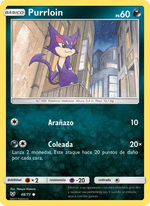 Carta Purrloin de la expansión Leyendas Luminosas, número 48/73