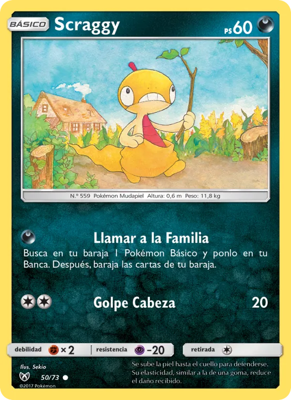 Carta Scraggy de la expansión Leyendas Luminosas, número 50/73