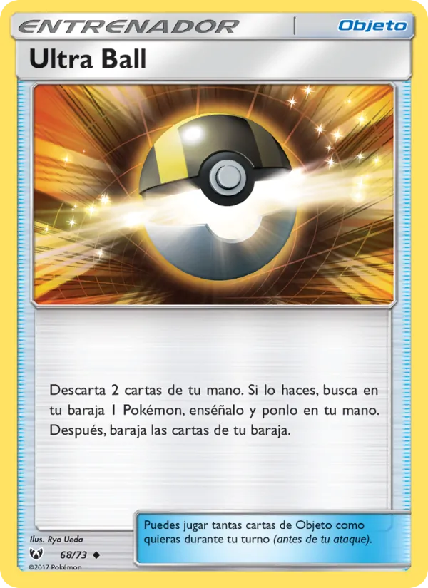 Carta Ultra Ball de la expansión Leyendas Luminosas, número 68/73