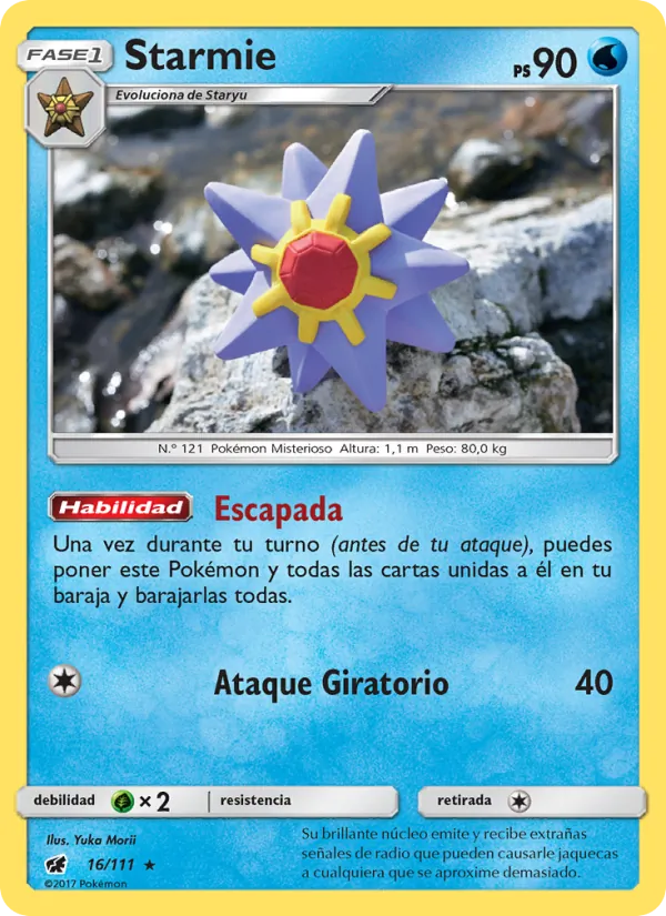 Carta Starmie de la expansión Invasión Carmesí, número 16/111