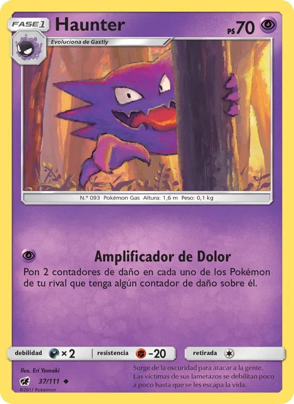 Carta Haunter de la expansión Invasión Carmesí, número 37/111