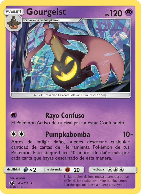 Carta Gourgeist de la expansión Invasión Carmesí, número 45/111