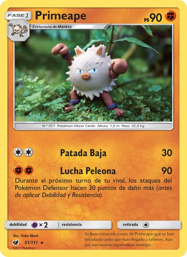 Carta Primeape de la expansión Invasión Carmesí, número 51/111