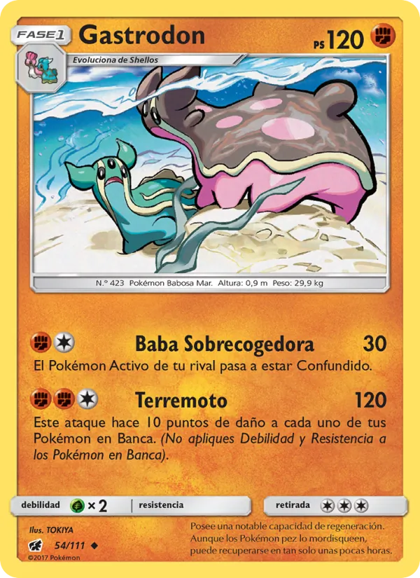 Carta Gastrodon de la expansión Invasión Carmesí, número 54/111