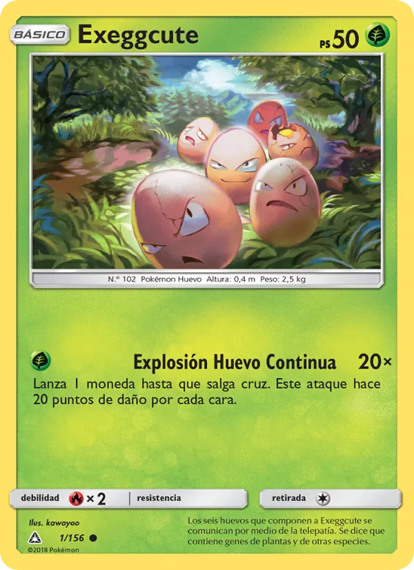 Carta Exeggcute de la expansión Ultraprisma, número 1/156