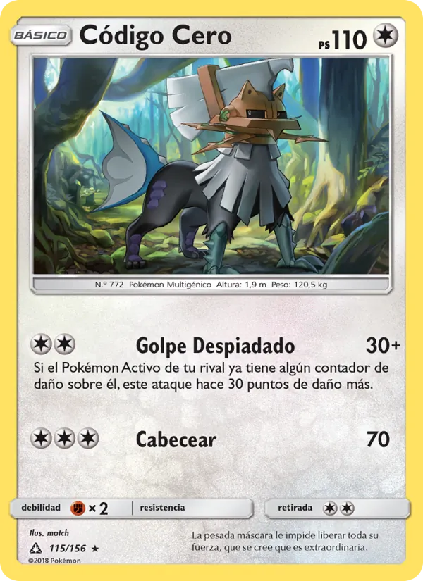 Carta Código Cero de la expansión Ultraprisma, número 115/156