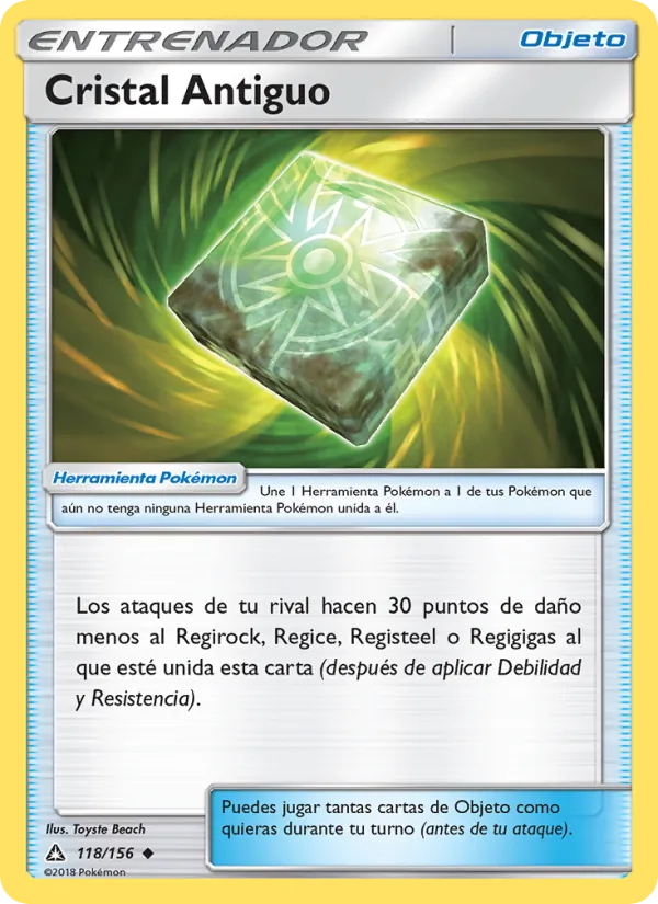 Carta Cristal Antiguo de la expansión Ultraprisma, número 118/156