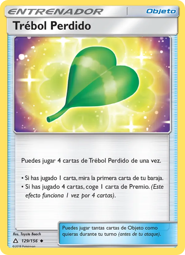 Carta Trébol Perdido de la expansión Ultraprisma, número 129/156