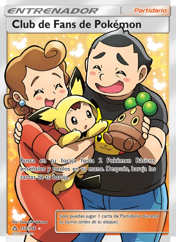 Carta Club de Fans de Pokémon de la expansión Ultraprisma, número 155/156