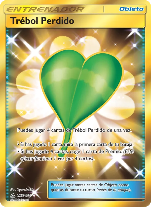 Carta Trébol Perdido de la expansión Ultraprisma, número 168/156