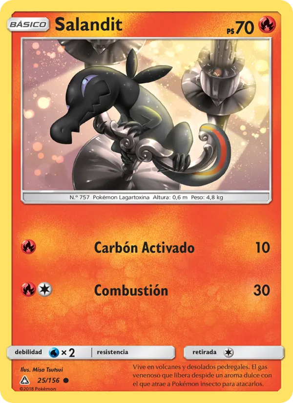 Carta Salandit de la expansión Ultraprisma, número 25/156