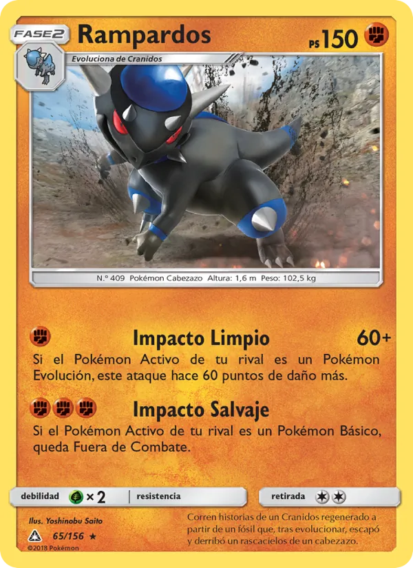 Carta Rampardos de la expansión Ultraprisma, número 65/156