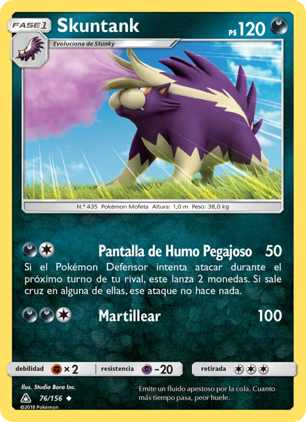 Carta Skuntank de la expansión Ultraprisma, número 76/156