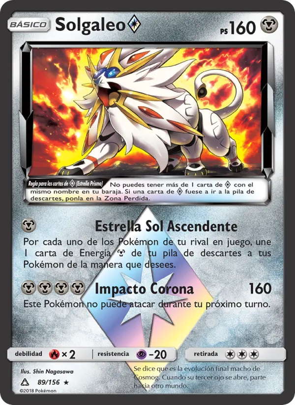 Carta Solgaleo ◇ de la expansión Ultraprisma, número 89/156