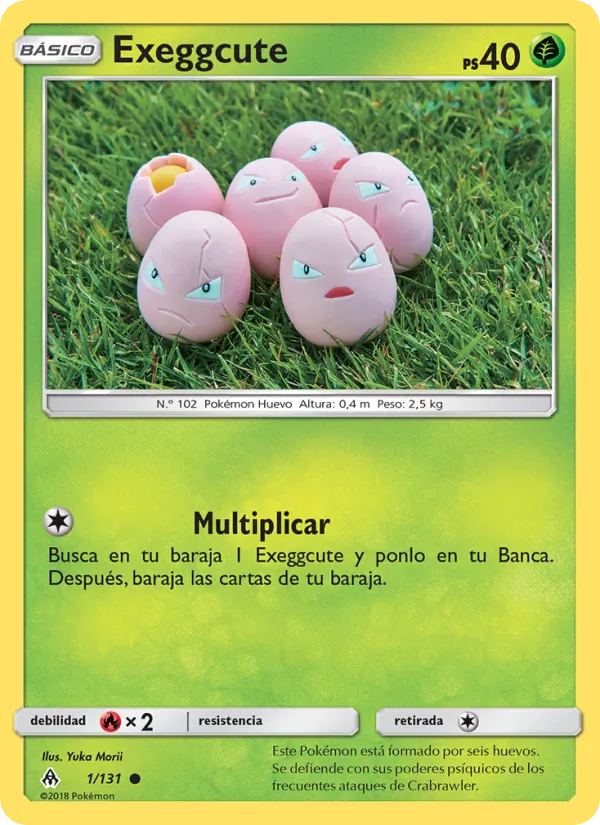 Carta Exeggcute de la expansión Luz Prohibida, número 1/131