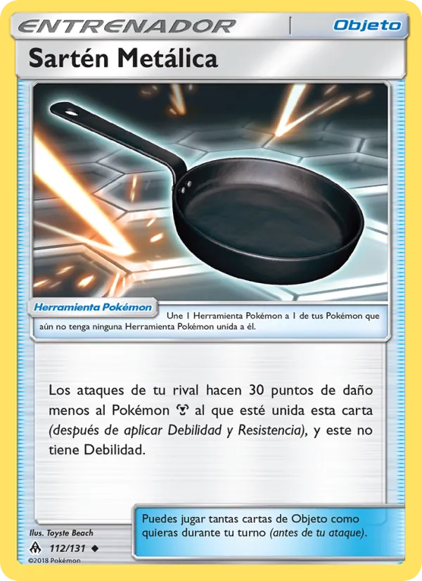 Carta Sartén Metálica de la expansión Luz Prohibida, número 112/131