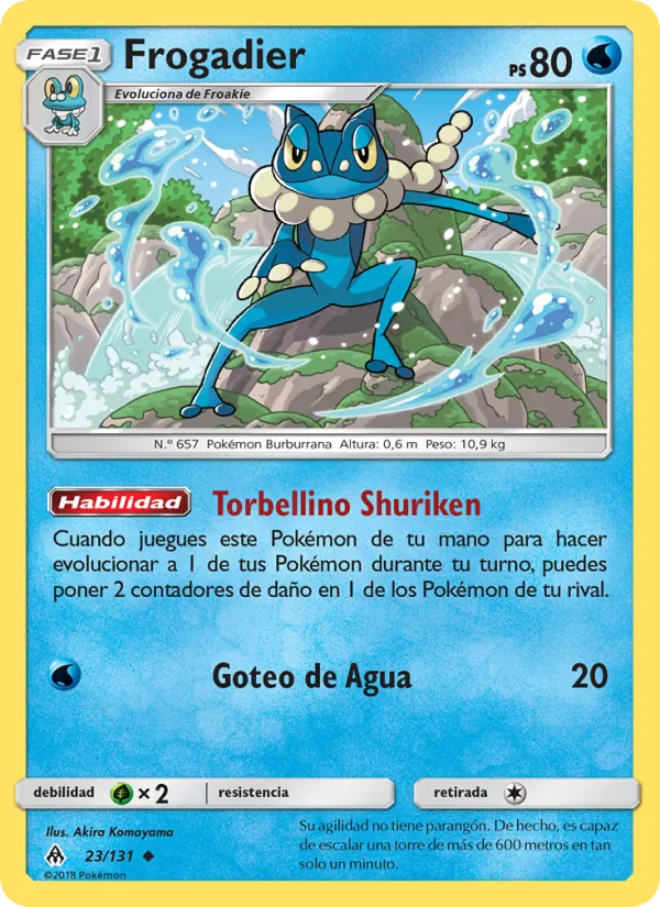 Carta Frogadier de la expansión Luz Prohibida, número 23/131