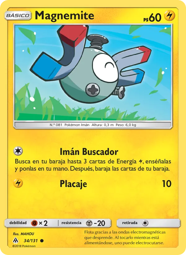 Carta Magnemite de la expansión Luz Prohibida, número 34/131