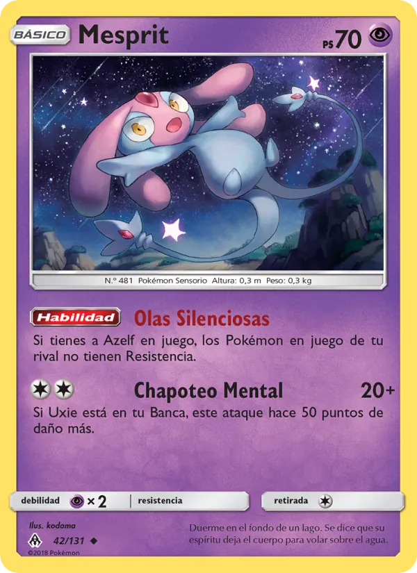 Carta Mesprit de la expansión Luz Prohibida, número 42/131