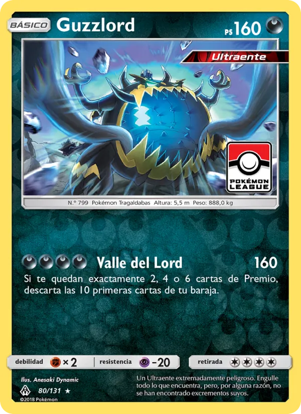 Carta Guzzlord de la expansión Luz Prohibida, número 80/131