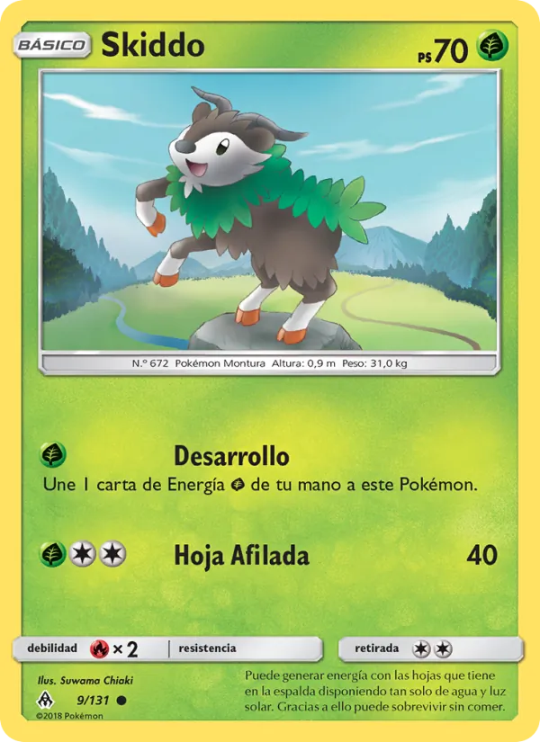 Carta Skiddo de la expansión Luz Prohibida, número 9/131