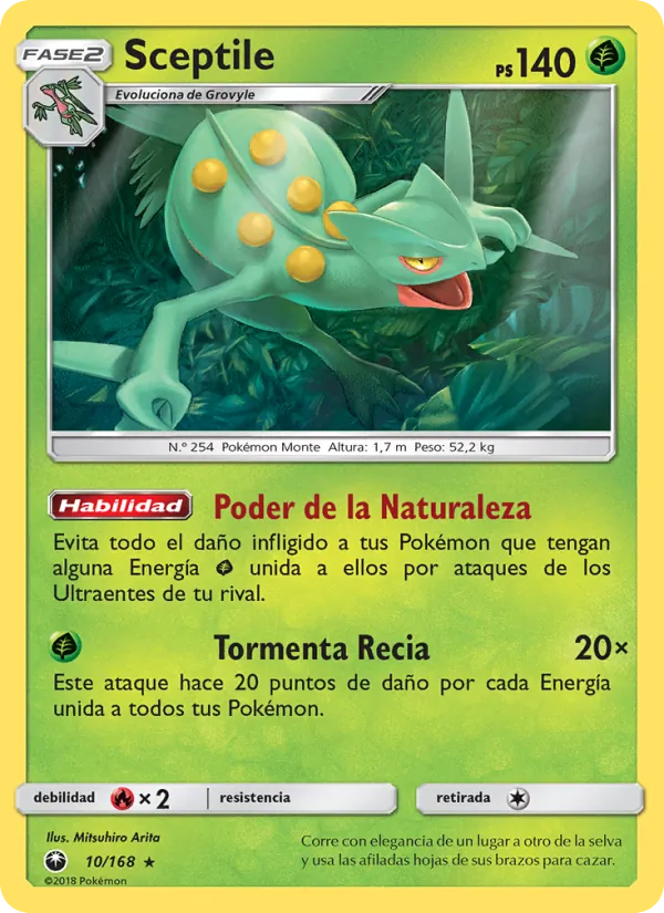 Carta Sceptile de la expansión Tormenta Celestial, número 10/168