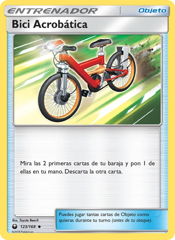 Carta Bici Acrobática de la expansión Tormenta Celestial, número 123/168