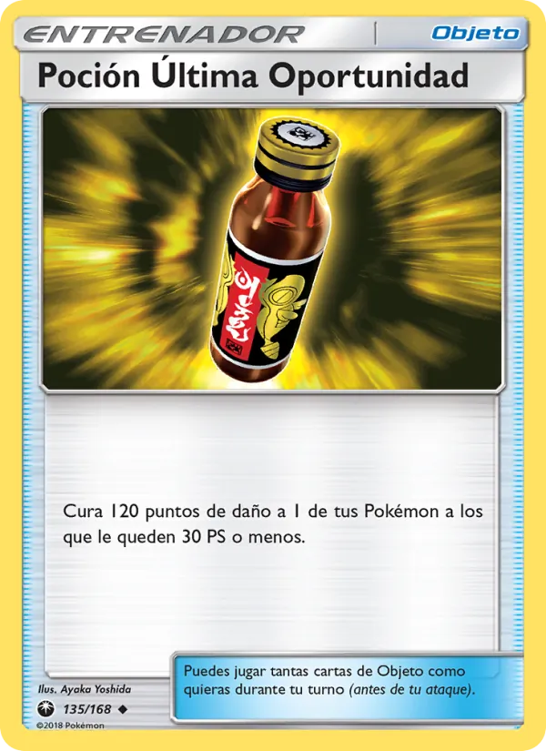 Carta Poción Última Oportunidad de la expansión Tormenta Celestial, número 135/168