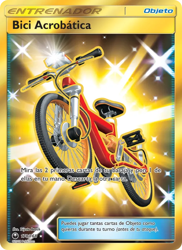 Carta Bici Acrobática de la expansión Tormenta Celestial, número 178/168