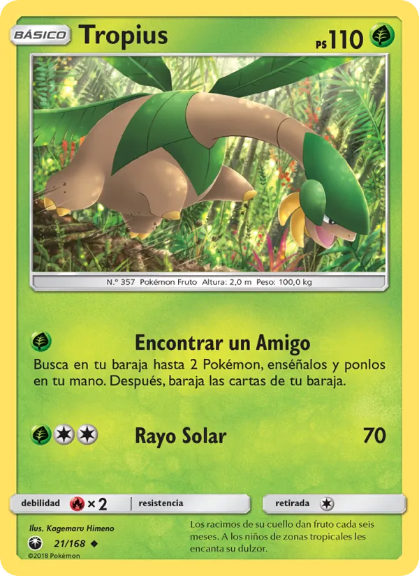 Carta Tropius de la expansión Tormenta Celestial, número 21/168