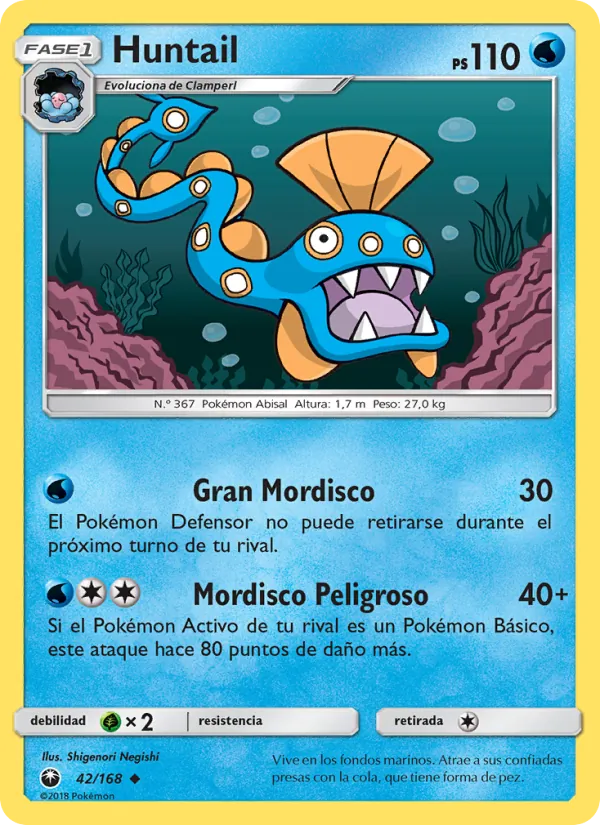 Carta Huntail de la expansión Tormenta Celestial, número 42/168
