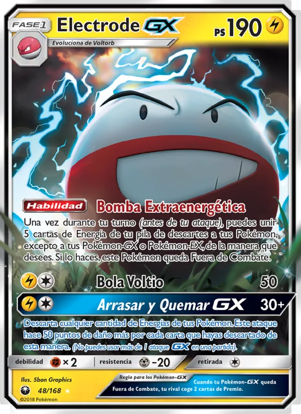 Carta Electrode GX de la expansión Tormenta Celestial, número 48/168