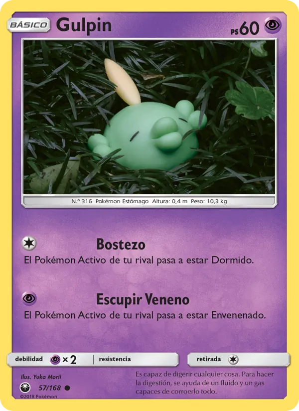 Carta Gulpin de la expansión Tormenta Celestial, número 57/168