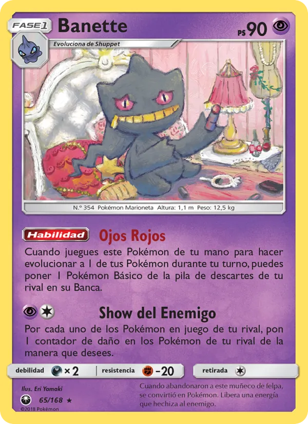 Carta Banette de la expansión Tormenta Celestial, número 65/168