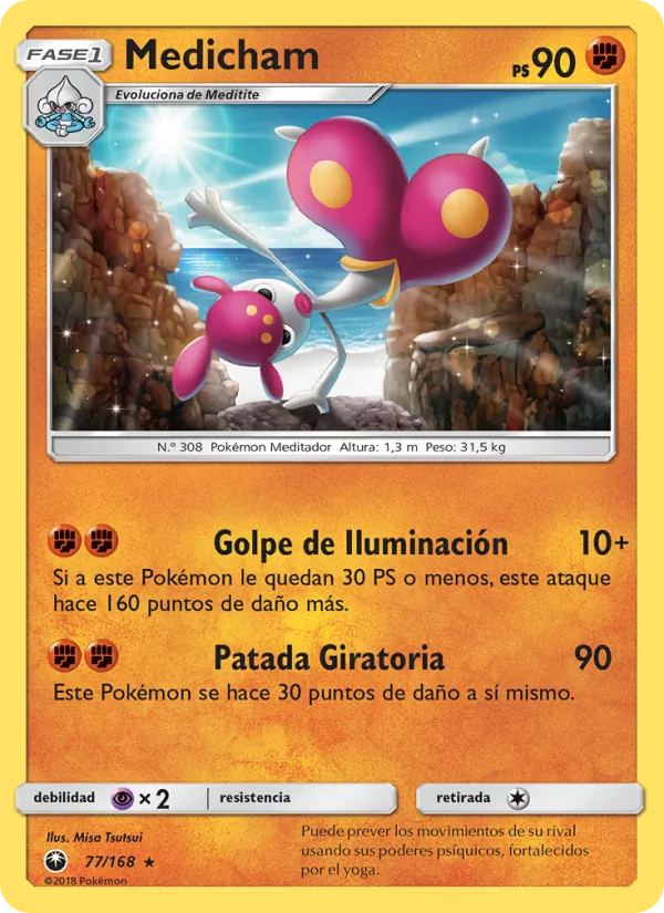 Carta Medicham de la expansión Tormenta Celestial, número 77/168