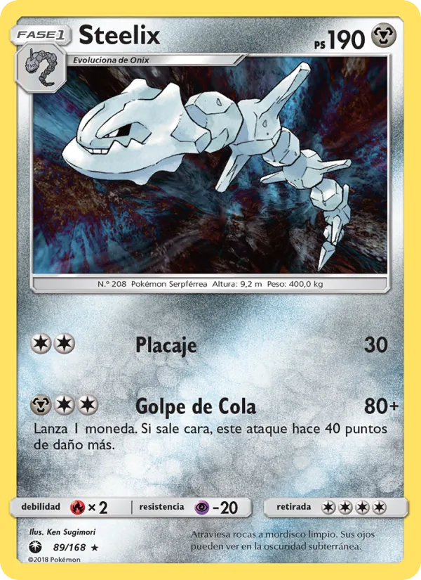 Carta Steelix de la expansión Tormenta Celestial, número 89/168